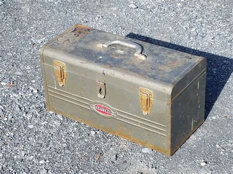 vintage sears craftsman metal tool box 6512 value|Vintage Sears Craftsman 6512 Metal 20” Gray Tool Box w  .